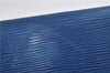Authentic LOUIS VUITTON Epi Arts Deco Clutch Bag Blue M52635 LV 8473C