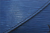 Authentic LOUIS VUITTON Epi Arts Deco Clutch Bag Blue M52635 LV 8473C