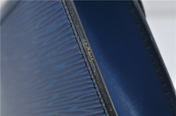 Authentic LOUIS VUITTON Epi Arts Deco Clutch Bag Blue M52635 LV 8473C