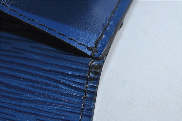 Authentic LOUIS VUITTON Epi Arts Deco Clutch Bag Blue M52635 LV 8473C