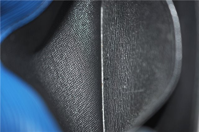 Authentic LOUIS VUITTON Epi Arts Deco Clutch Bag Blue M52635 LV 8473C