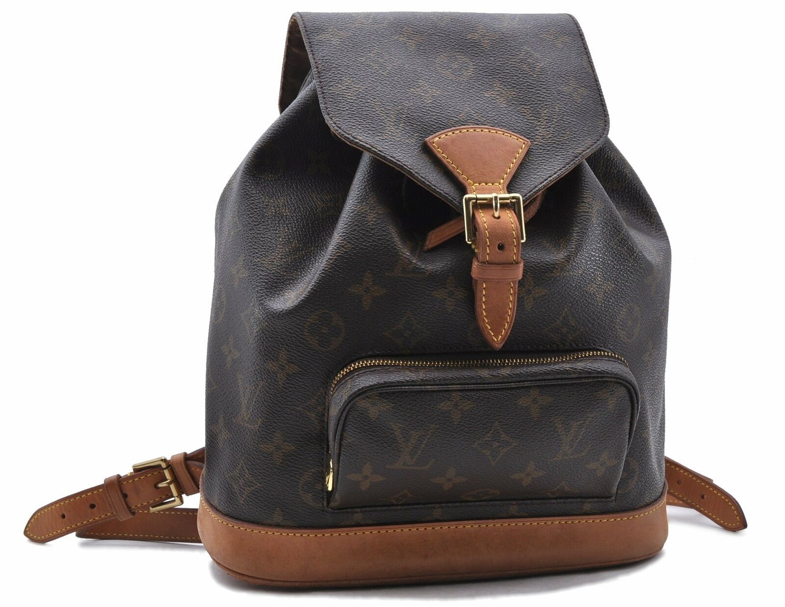 Authentic LOUIS VUITTON Monogram Montsouris MM Backpack M51136 LV 8474A