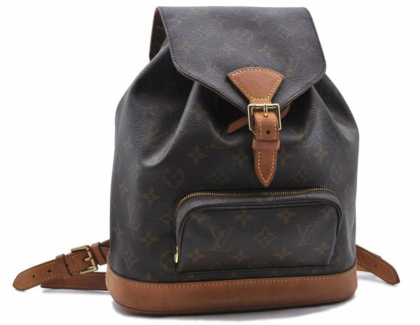 Authentic LOUIS VUITTON Monogram Montsouris MM Backpack M51136 LV 8474A