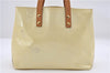 Authentic LOUIS VUITTON Vernis Reade PM Hand Bag Ivory White M91336 LV 8474C