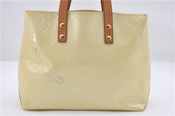 Authentic LOUIS VUITTON Vernis Reade PM Hand Bag Ivory White M91336 LV 8474C