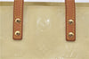 Authentic LOUIS VUITTON Vernis Reade PM Hand Bag Ivory White M91336 LV 8474C