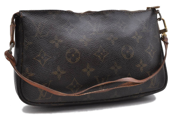 Authentic LOUIS VUITTON Monogram Pochette Accessoires Pouch M51980 LV 8481C