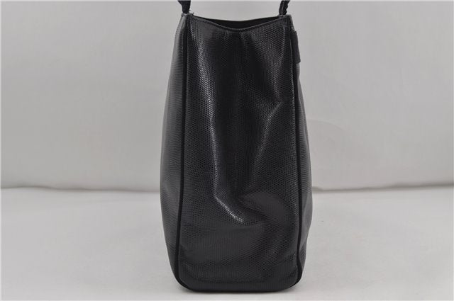 Authentic Salvatore Ferragamo Vara Leather Shoulder Tote Bag Navy Blue SF 8482D