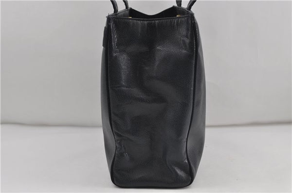 Authentic Salvatore Ferragamo Vara Leather Shoulder Tote Bag Navy Blue SF 8482D