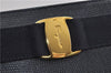 Authentic Salvatore Ferragamo Vara Leather Shoulder Tote Bag Navy Blue SF 8482D
