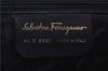 Authentic Salvatore Ferragamo Vara Leather Shoulder Tote Bag Navy Blue SF 8482D