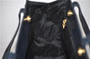 Authentic Salvatore Ferragamo Vara Leather Shoulder Tote Bag Navy Blue SF 8482D