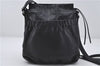 Authentic BURBERRY Vintage Leather Shoulder Cross Body Bag Purse Black 8486E