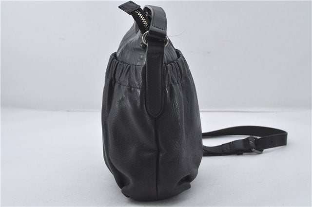 Authentic BURBERRY Vintage Leather Shoulder Cross Body Bag Purse Black 8486E