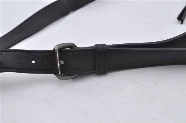 Authentic BURBERRY Vintage Leather Shoulder Cross Body Bag Purse Black 8486E