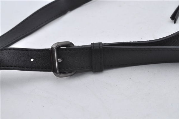 Authentic BURBERRY Vintage Leather Shoulder Cross Body Bag Purse Black 8486E