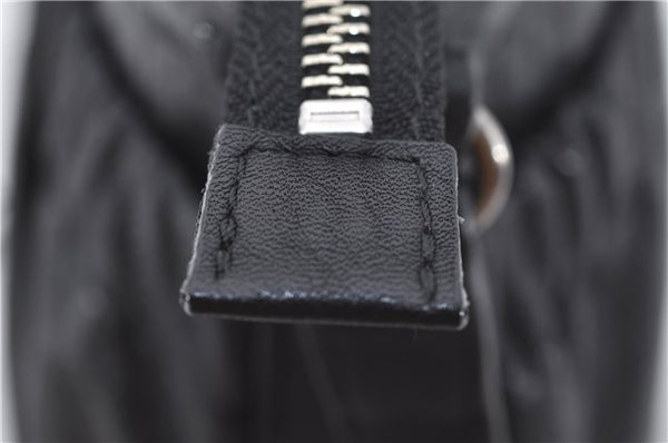 Authentic BURBERRY Vintage Leather Shoulder Cross Body Bag Purse Black 8486E
