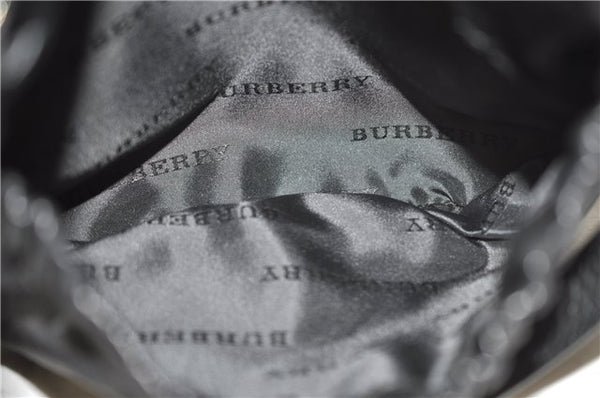 Authentic BURBERRY Vintage Leather Shoulder Cross Body Bag Purse Black 8486E