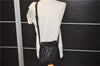 Authentic BURBERRY Vintage Leather Shoulder Cross Body Bag Purse Black 8486E