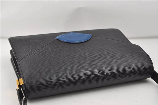 Auth Louis Vuitton Epi Oche Shoulder Cross Body Bag Black Blue M52445 LV 8487D