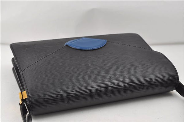 Auth Louis Vuitton Epi Oche Shoulder Cross Body Bag Black Blue M52445 LV 8487D