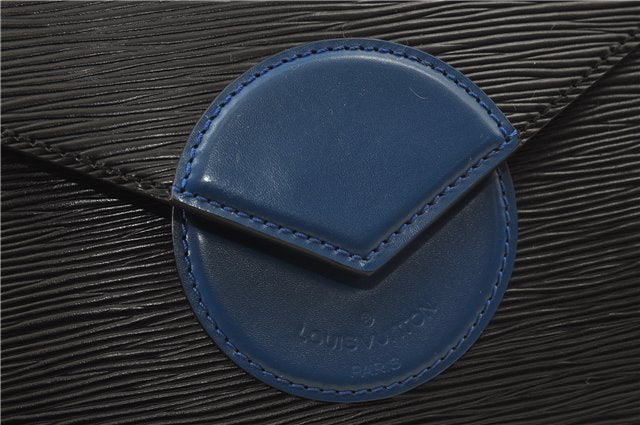 Auth Louis Vuitton Epi Oche Shoulder Cross Body Bag Black Blue M52445 LV 8487D