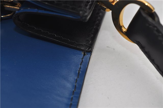 Auth Louis Vuitton Epi Oche Shoulder Cross Body Bag Black Blue M52445 LV 8487D