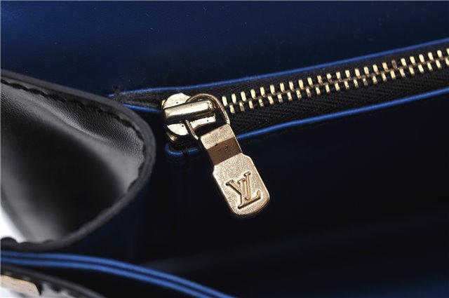 Auth Louis Vuitton Epi Oche Shoulder Cross Body Bag Black Blue M52445 LV 8487D