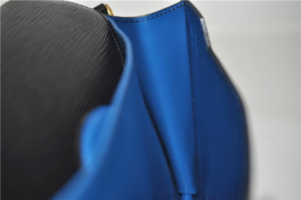 Auth Louis Vuitton Epi Oche Shoulder Cross Body Bag Black Blue M52445 LV 8487D