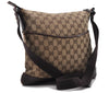 Authentic GUCCI Shoulder Cross Body Bag GG Canvas Leather 145857 Brown 8488C