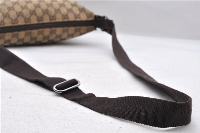 Authentic GUCCI Shoulder Cross Body Bag GG Canvas Leather 145857 Brown 8488C