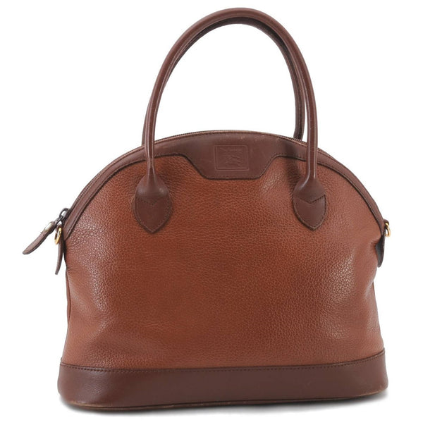 Authentic Burberrys Vintage Leather 2Way Shoulder Hand Bag Purse Brown 8496C