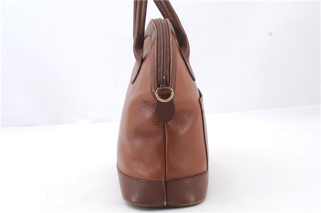 Authentic Burberrys Vintage Leather 2Way Shoulder Hand Bag Purse Brown 8496C