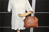 Authentic Burberrys Vintage Leather 2Way Shoulder Hand Bag Purse Brown 8496C