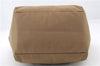 Authentic BURBERRY LONDON Hand Bag Purse Nylon Leather Beige 8500C