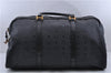 Authentic MCM Visetos PVC Leather 2Way Travel Boston Bag Black 8503C