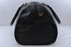 Authentic MCM Visetos PVC Leather 2Way Travel Boston Bag Black 8503C