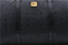 Authentic MCM Visetos PVC Leather 2Way Travel Boston Bag Black 8503C