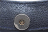 Authentic GUCCI Bamboo Tote Hand Bag Suede Leather Navy Blue 8508C