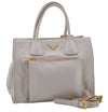 Authentic PRADA Leather 2Way Shoulder Hand Bag White 8508D