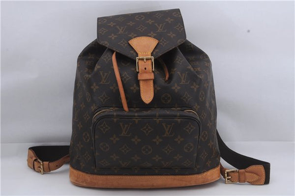 Authentic Louis Vuitton Monogram Montsouris GM Backpack M51135 LV 8509D