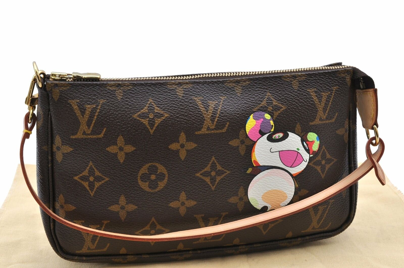 Auth LOUIS VUITTON Monogram Panda Pochette Accessoires Pouch M51981 LV 8513A
