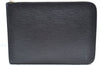 Authentic Louis Vuitton Epi Poche Documents Case Clutch Bag M54492 Black 8513B
