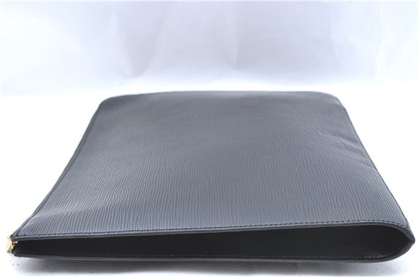 Authentic Louis Vuitton Epi Poche Documents Case Clutch Bag M54492 Black 8513B