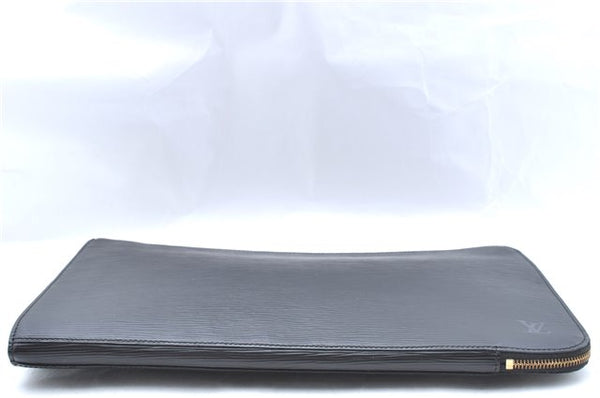 Authentic Louis Vuitton Epi Poche Documents Case Clutch Bag M54492 Black 8513B