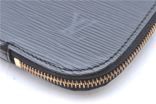 Authentic Louis Vuitton Epi Poche Documents Case Clutch Bag M54492 Black 8513B