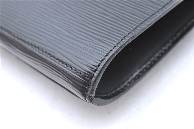 Authentic Louis Vuitton Epi Poche Documents Case Clutch Bag M54492 Black 8513B