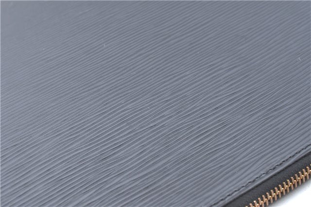 Authentic Louis Vuitton Epi Poche Documents Case Clutch Bag M54492 Black 8513B