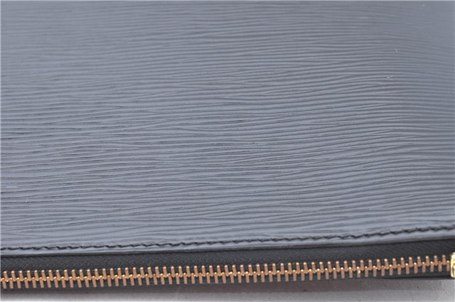 Authentic Louis Vuitton Epi Poche Documents Case Clutch Bag M54492 Black 8513B