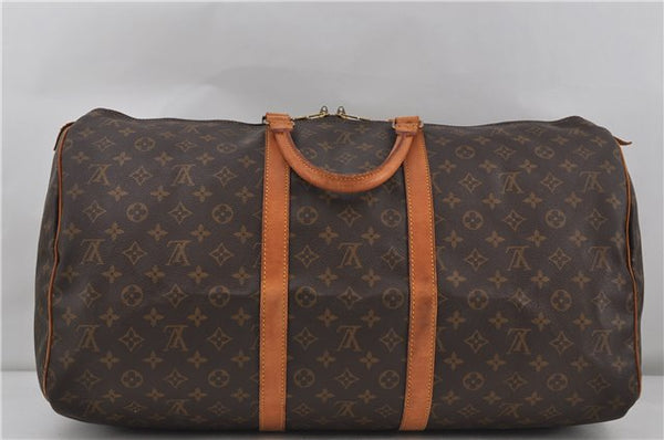 Authentic Louis Vuitton Monogram Keepall 55 Travel Boston Bag M41424 LV 8513D